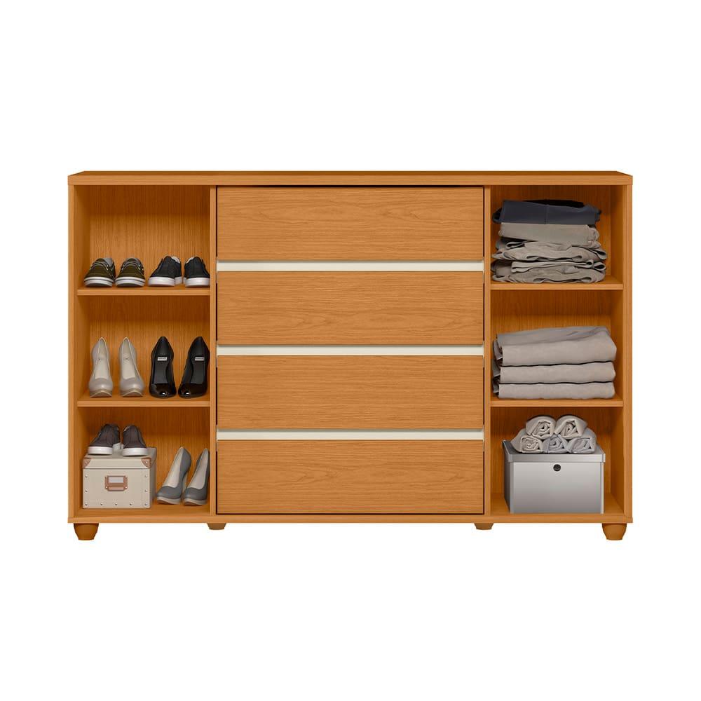 Cômoda Palumoveis Evidenza com 4 Gavetas e 2 Portas – 150cm de Largura - 5
