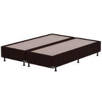 Base Box King Size Probel Nevada com Revestimento em Tecido Poliéster 38x193x203cm - Marrom - 1