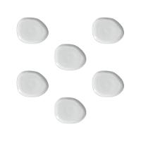 Conjunto de Pratos Oval Porto Brasil Orgânico New White 31cm - 6 Peças - 1
