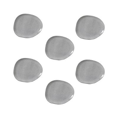 Conjunto de Pratos Oval Porto Brasil Orgânico Dust 31cm - 6 Peças