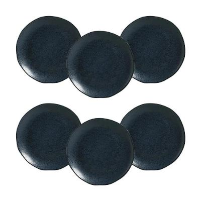 Conjunto de Pratos Rasos Porto Brasil Orgânico Night Blue 26,5cm - 6 Peças