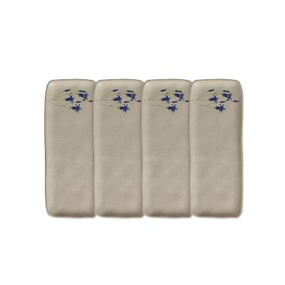 Conjunto de Travessas Retangulares Médias Porto Brasil Orgânico Campestre 33x13cm - 4 Peças