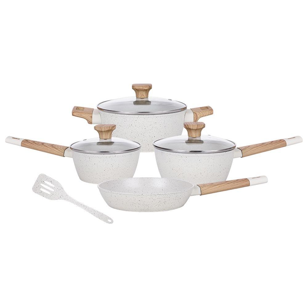 Conjunto de Panelas Mimo Style Studio Cook Marmol com Revestimento Antiaderente Cerâmico – 5 Peças - 1