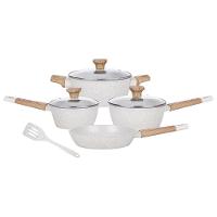 Conjunto de Panelas Mimo Style Studio Cook Marmol com Revestimento Antiaderente Cerâmico – 5 Peças - 1