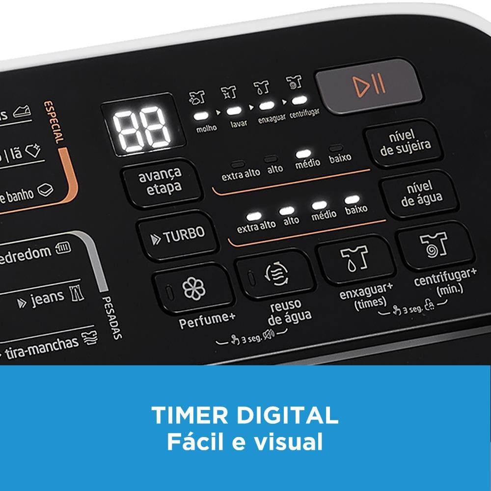 Lavadora de Roupas Midea Wave Agitator 13kg MA512W130A com Timer Digital, Filtro de Fiapos, Função Perfume+ e Sistema Power Mix Dispenser - Branca - 7