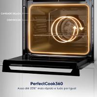 Fogão Electrolux 5 Bocas Experience FE5DP com Duplo Forno, Mesa de Vidro, PerfectCook360 e VaporBake - Preto - 8