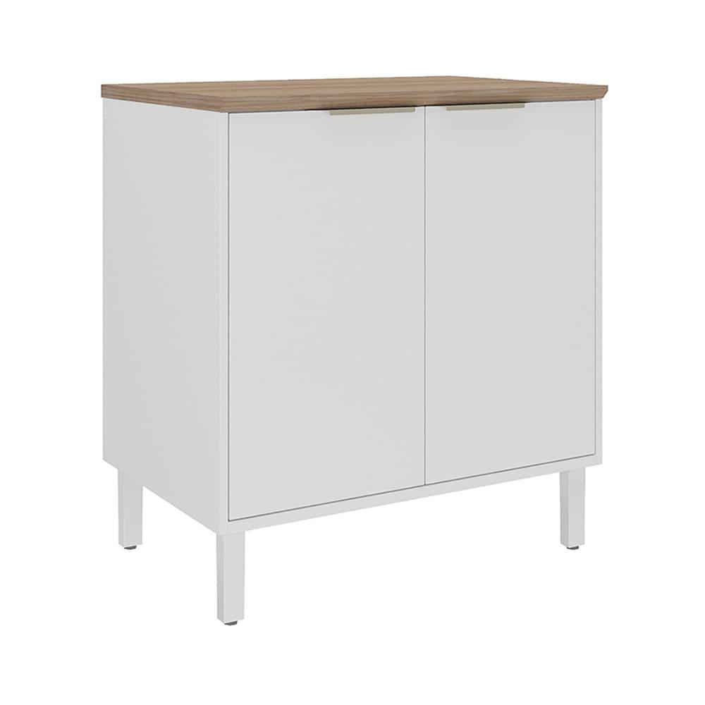 Balcão Duplo Itatiaia Renova com 2 Portas, 1 Prateleira e 80cm de Largura – Branco Neve - 1