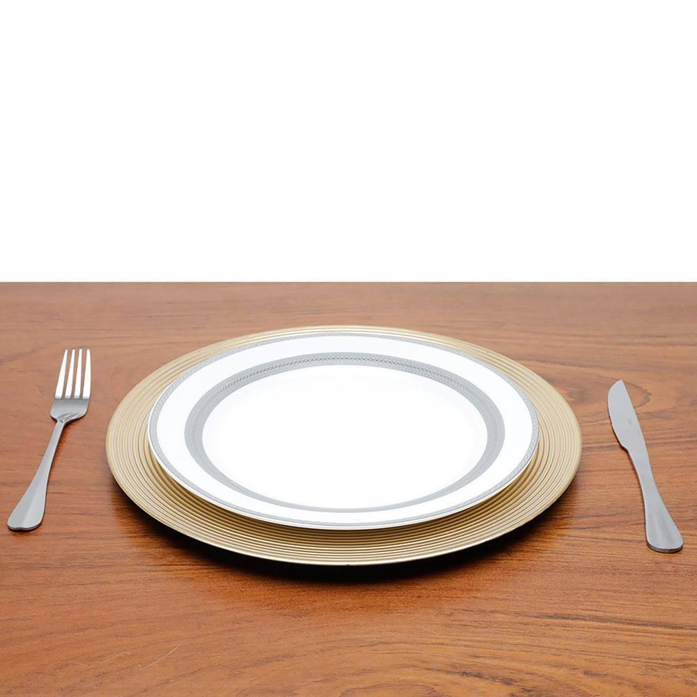 Sousplat de Plástico Wolff Mesa Dourado - 33 cm - 2