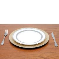 Sousplat de Plástico Wolff Mesa Dourado - 33 cm - 2