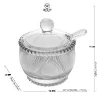 Açucareiro Wolff Pearl com Colher - 200 ml - 7