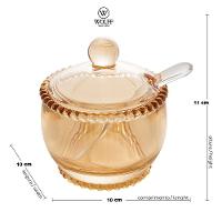 Açucareiro Wolff Pearl com Colher Âmbar - 200 ml - 7