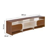 Rack Artely Elegance com 2 Portas, 7 Nichos, 220cm de Largura, ideal para TVs de até 86’’ - 9