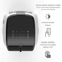 Climatizador de Ar Spirit Master 90cm, 110W com Controle Remoto, Display LED, Timer de até 8 horas, 20 Litros – Branco