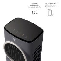 Climatizador de Ar Spirit Turbo 95cm, 90W com Controle Remoto, Display LED, Timer de até 9 horas, 10 Litros – Cinza