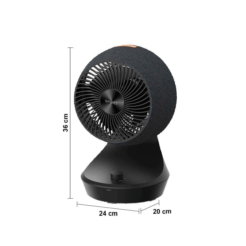 Circulador de Ar Spirit Orbit 20cm com 3 Velocidades e Múltiplas Inclinações – Preto Carvão - 6
