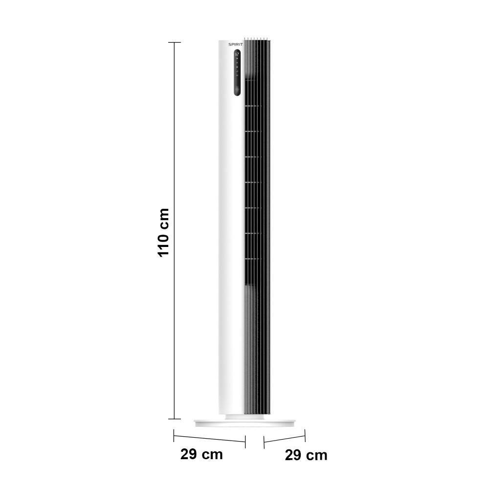 Ventilador de Torre 110cm Spirit Esterilizador com 12 velocidades, Controle Remoto e Timer de até 12 horas, Branco - 8