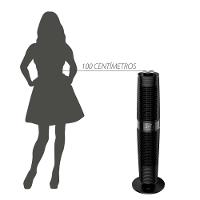 Ventilador de Torre 100cm Spirit 360º com Display LED Touch Screen, Controle Remoto, Funções Especiais e Controle Inteligente de Velocidade - Preto - 7