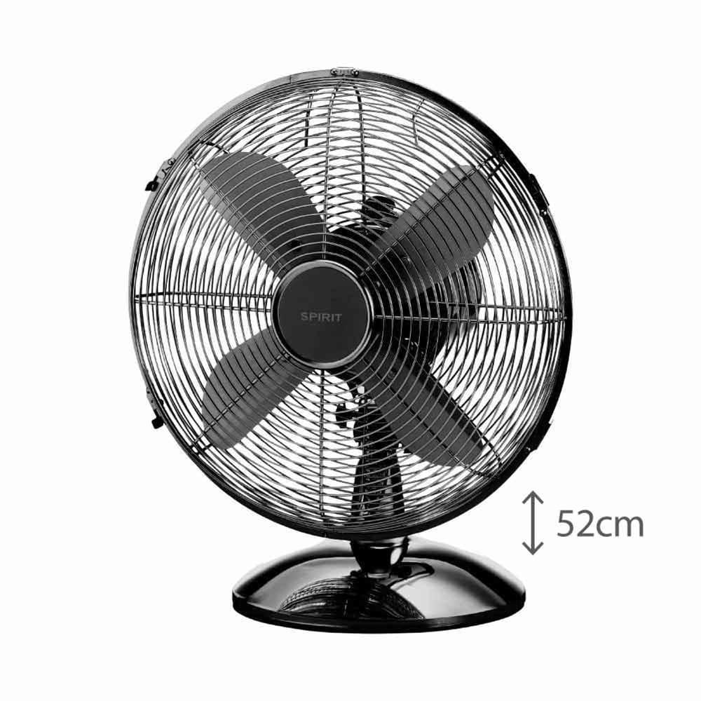 Ventilador de Mesa 40cm Spirit Retro com 3 Velocidades e Função Oscilação – Chumbo Metálico - 6