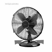 Ventilador de Mesa 40cm Spirit Retro com 3 Velocidades e Função Oscilação – Chumbo Metálico