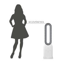 Circulador de Ar Spirit Bladeless com 3 Velocidades, Timer, Função Bom Sono e Vento Natural - Branco/Prata - 7