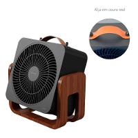 Circulador de Ar Spirit Cubics 20cm com 3 Velocidades e Múltiplas Inclinações – Preto/Tabaco - 3