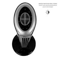 Ventilador de Torre 90cm Spirit Slim 40W de Potência com 3 Velocidades, Função Bom Sono e Vento Natural – Preto/Prata - 5