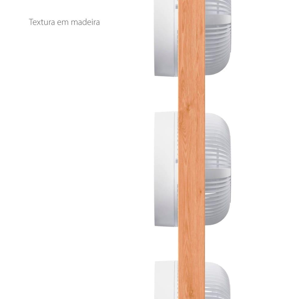 Ventilador de Torre Spirit Robot Triplo 130W com 3 Velocidades, Controle Remoto e Painel Digital com Display LED - Branco/Caramelo - 8