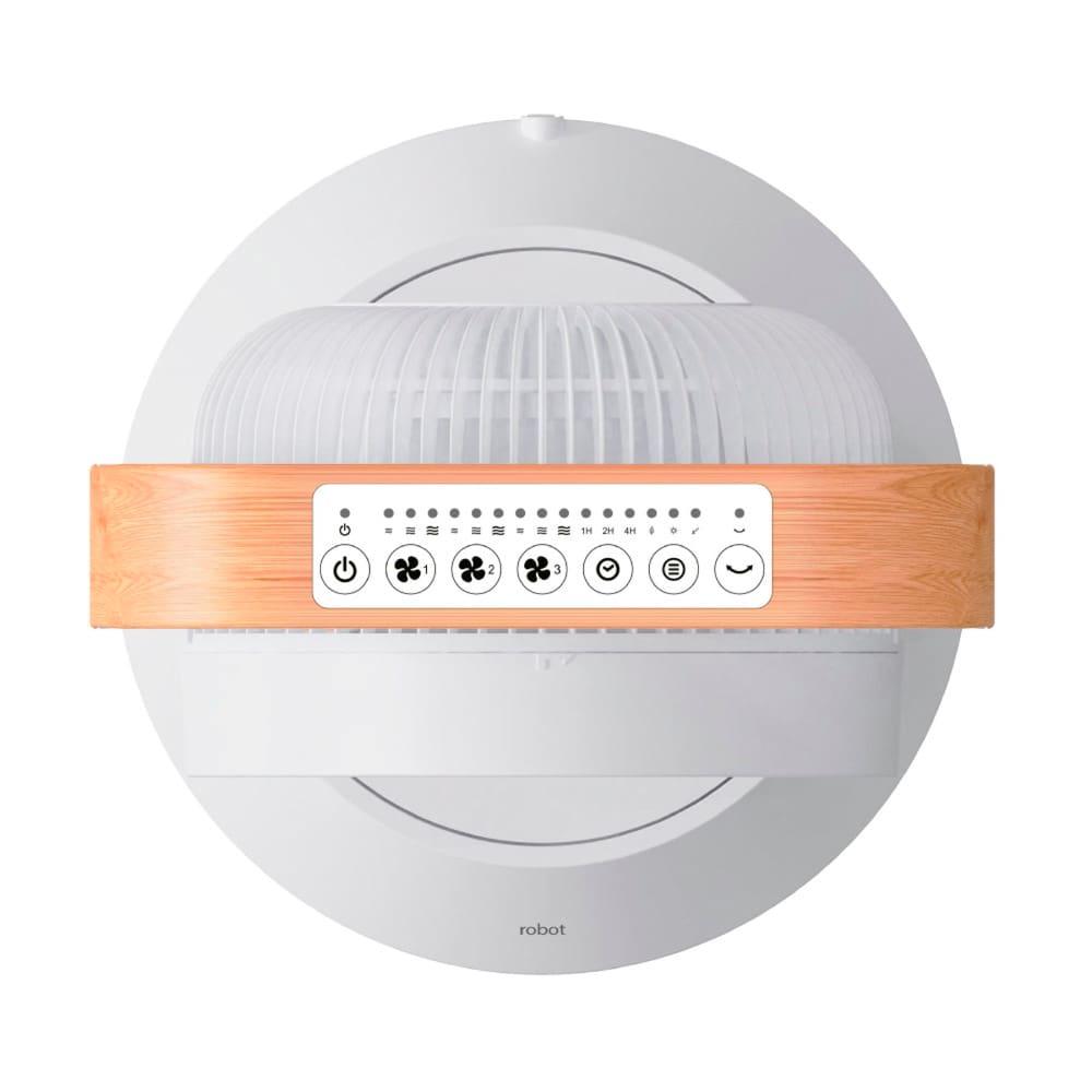 Ventilador de Torre Spirit Robot Triplo 130W com 3 Velocidades, Controle Remoto e Painel Digital com Display LED - Branco/Caramelo - 9