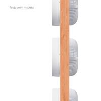 Ventilador de Torre Spirit Robot Triplo 130W com 3 Velocidades, Controle Remoto e Painel Digital com Display LED - Branco/Caramelo - 8