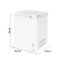 Freezer Horizontal 140 litros Philco PFH160B 2 em 1 Gás Refrigerante R600a Pés com Rodízio Degelo Manual Branco