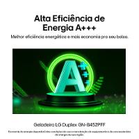 Geladeira LG Frost Free GN-B372PFM Duplex com Tecnologia Smart Inverter, Linear Cooling e Multi Air Flow Inox Look - 375 litros - 7