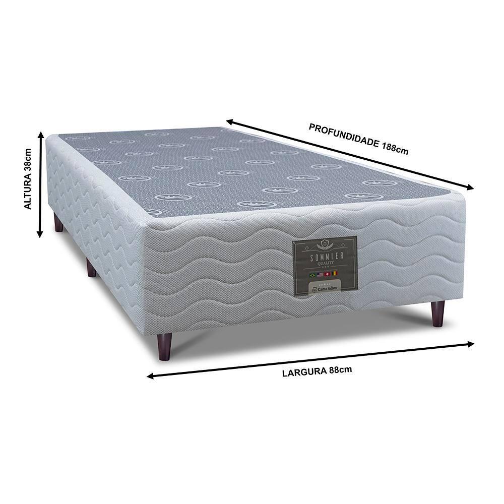 Base Box para Colchão Solteiro Cama inBox Moderne 26x88x188cm – Branco - 5