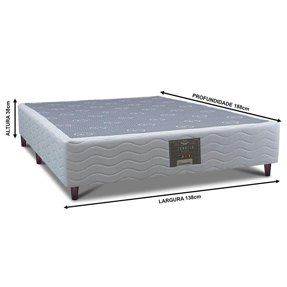 Base Box para Colchão Casal Cama inBox Moderne 26x138x188cm – Branco - 5