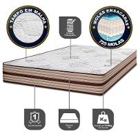 Colchão King Cama InBox Livity com Molas Ensacadas e Espuma D26 24x193x203cm – Bege - 6