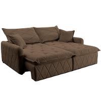 Sofá 3 lugares Cama inBox Sublime com Assento Retrátil e Encosto Reclinável em Boucle - 200cm de Largura - 2