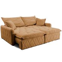 Sofá 3 lugares Cama inBox Sublime com Assento Retrátil e Encosto Reclinável em Boucle - 200cm de Largura - 2