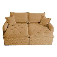 Sofá 3 lugares Cama inBox Sublime com Assento Retrátil e Encosto Reclinável em Boucle - 200cm de Largura - 3