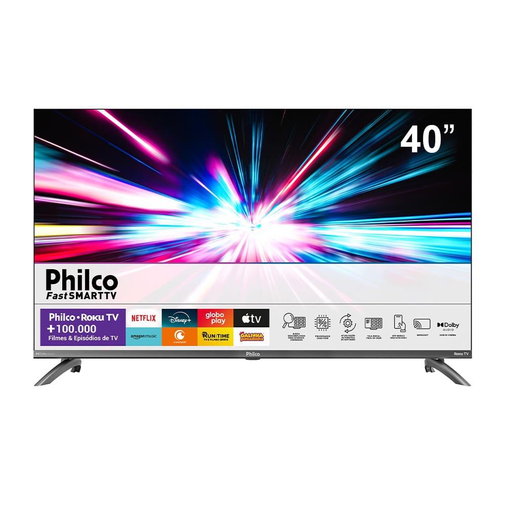 Smart TV 40" Philco Full HD LED PTV40M9GR2CGB com Sistema Operacional Roku TV, Dolby Audio, Processador Quad-Core, Entradas USB e HDMI - 1