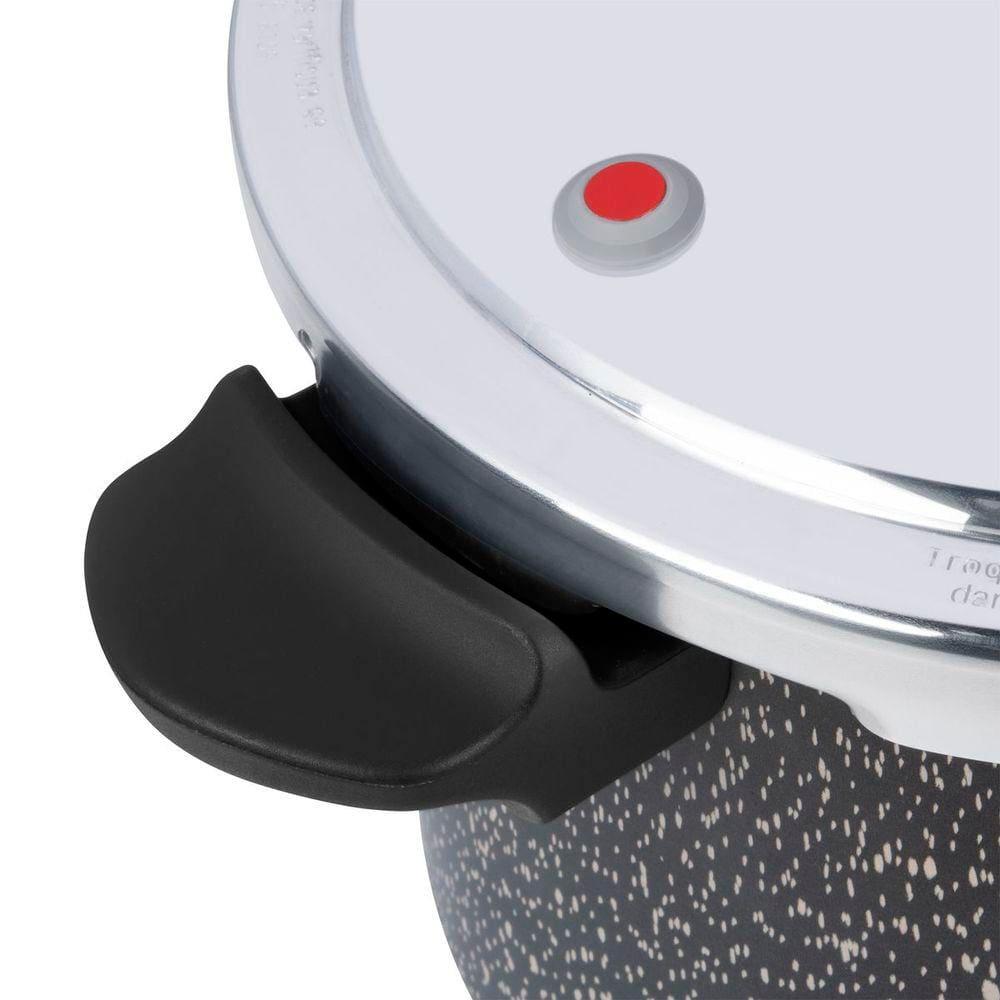 Panela de Pressão Rochedo 4,5 Litros Segura Stone Pro com Revestimento Antiaderente Minerium Preto/Cinza - 2