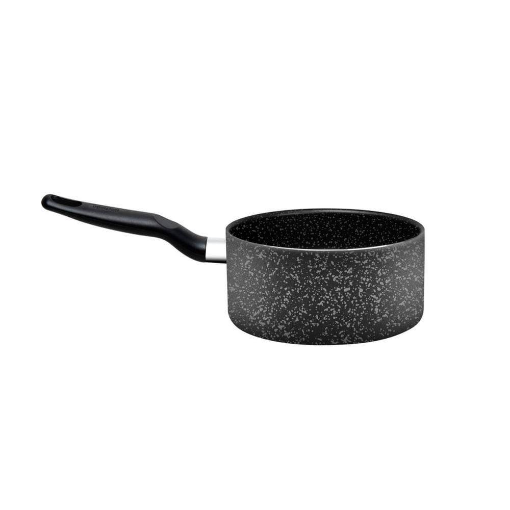 Jogo de Panelas Rochedo Stone Pro 5 Peças Revestimento Antiaderente Minerium Tampas de Vidro Preto e Cinza - 4