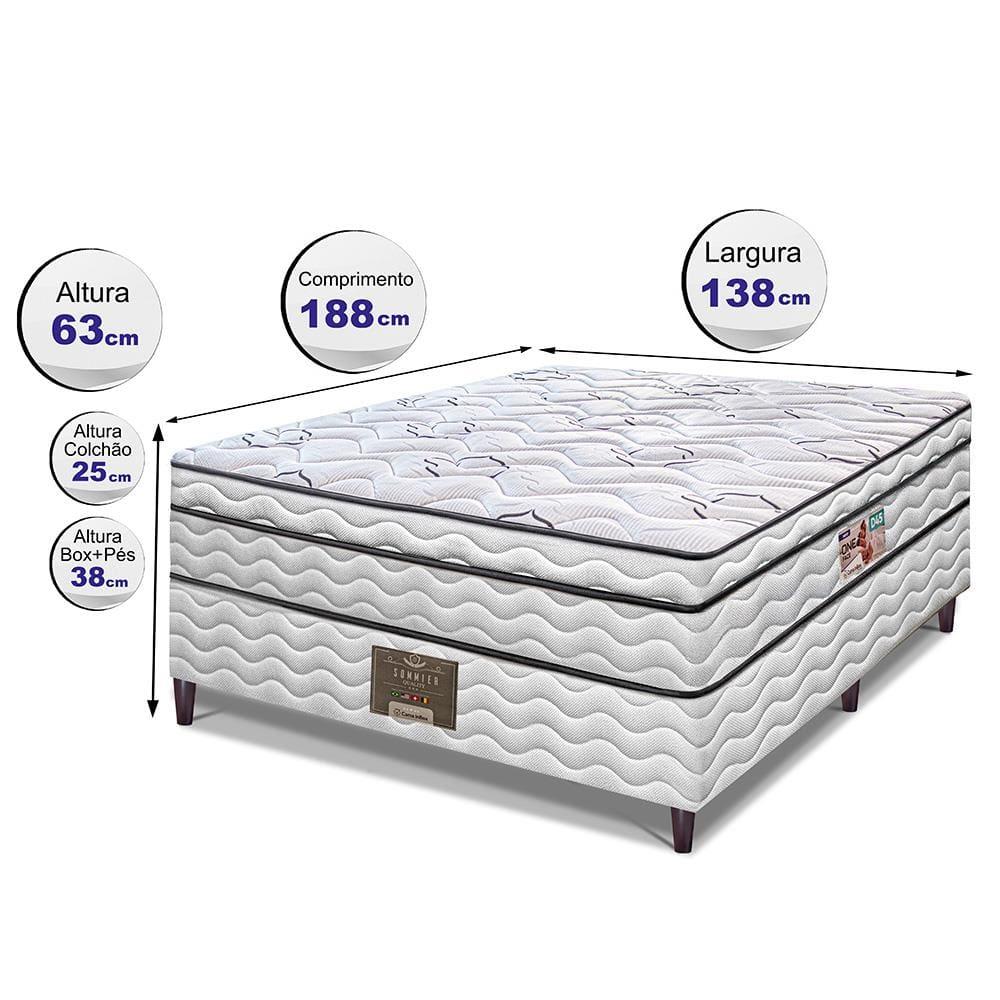 Cama Box Casal Cama inBox Moderne Ortopédico com Camada Especial de Espuma D45 63x138x188cm - Branco/Grafite - 5