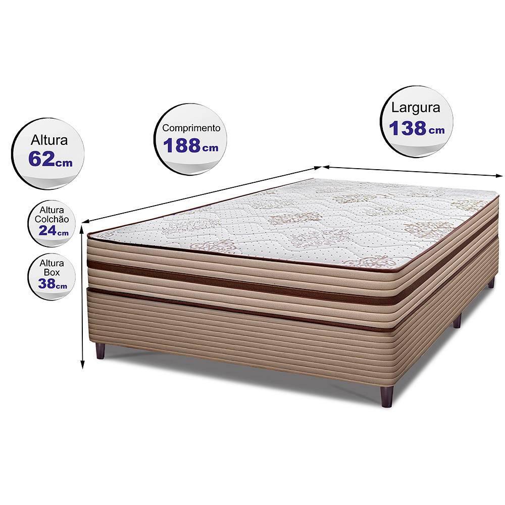Cama Box Casal Cama InBox Livity com Molas Ensacadas e Espuma D26 24x138x188cm – Bege - 7