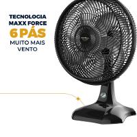 Ventilador de Mesa 2 em 1 Britânia Maxx Force BVT405 40cm 6 Pás 3 Velocidades 150W Preto - 7