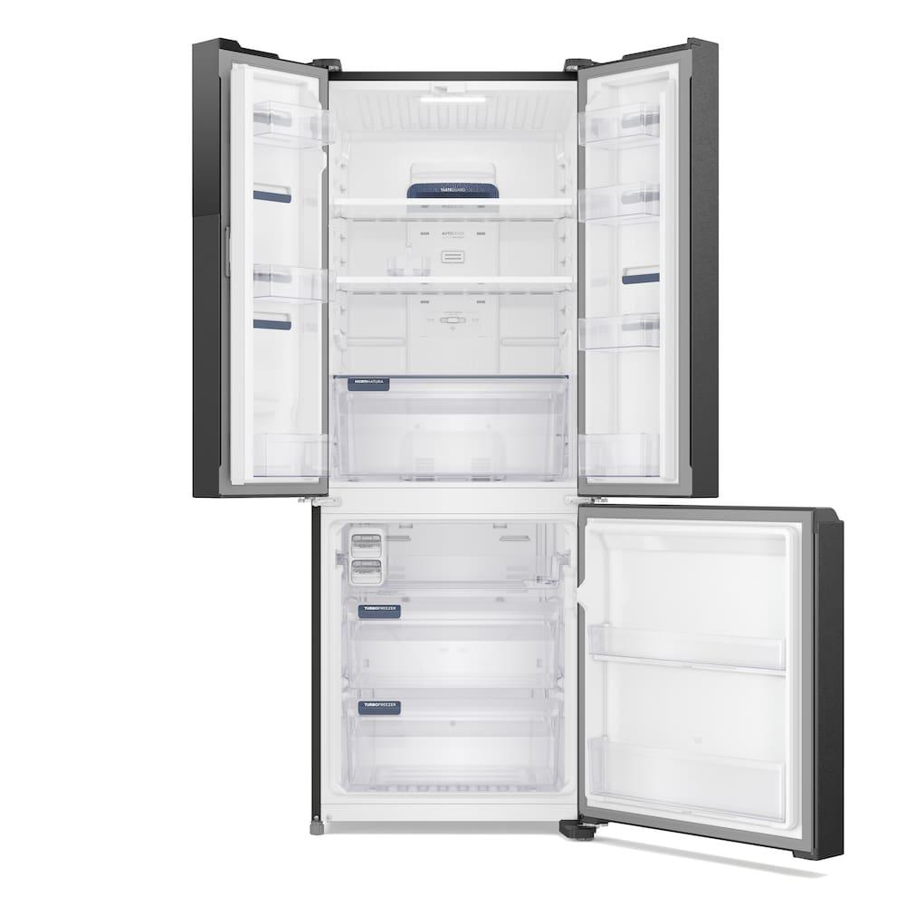 Geladeira Electrolux Frost Free Inverter Efficient AutoSense 3 Portas Black Inox Look 480L - 12