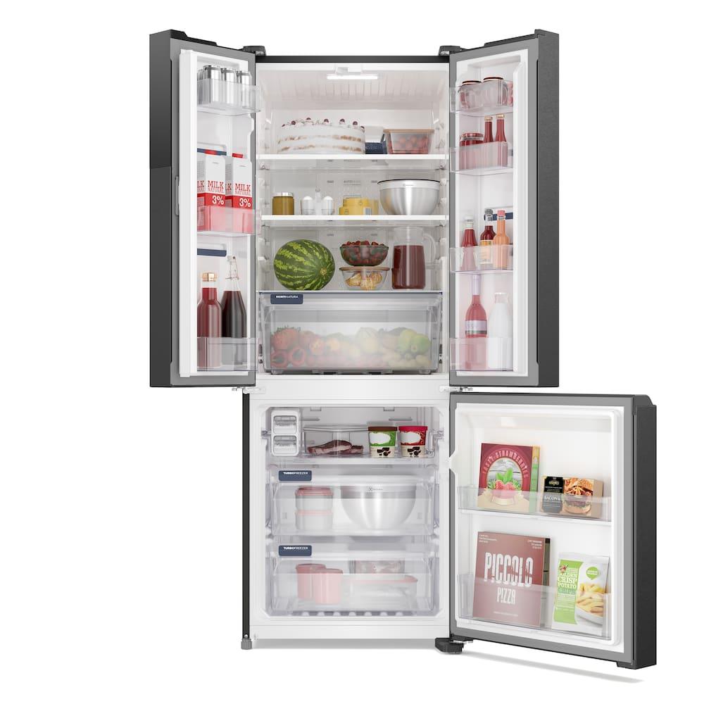 Geladeira Electrolux Frost Free Inverter Efficient AutoSense 3 Portas Black Inox Look 480L - 13