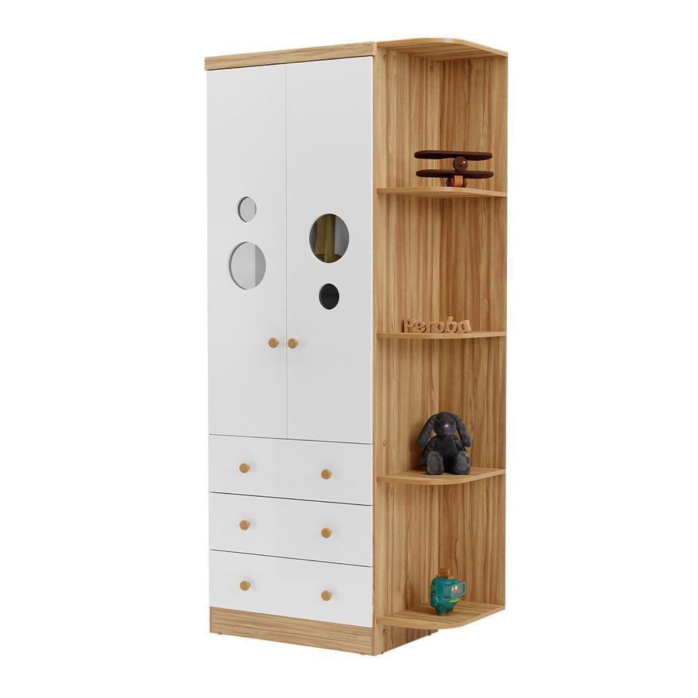 Guarda-Roupa Infantil Peroba Duda Plus, 86 cm de Largura + Cômoda com 1 Porta, 4 Gavetas, 1 Prateleira, 95,3 cm de Largura + Berço Americano - 2