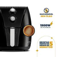 Fritadeira Elétrica Air Fryer Britânia BAF45A Revestimento Antiaderente Gold 5L Preta