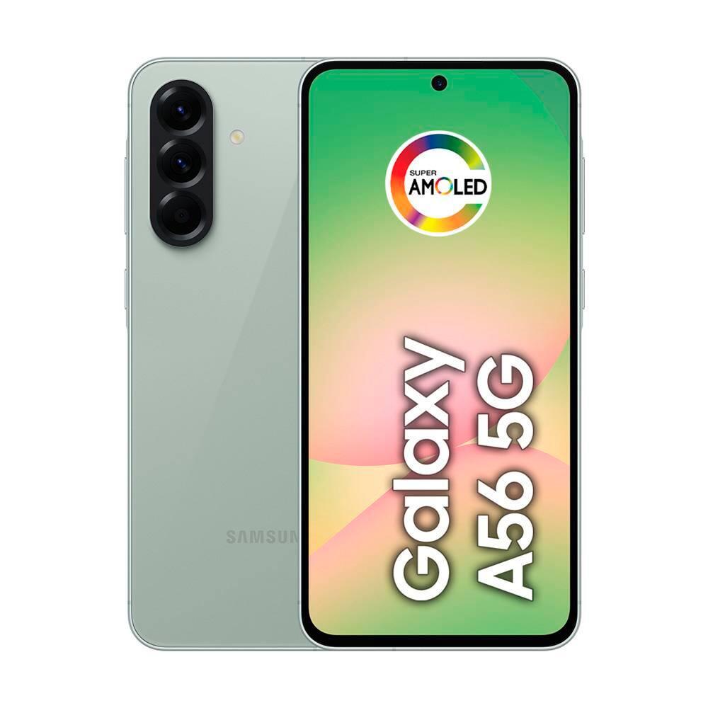 Smartphone Samsung Galaxy A56 5G Verde 256GB, 8GB RAM, Câmera Tripla 50MP, Tela 6.7", IP67, NFC e Recursos AI + Galaxy Fit3 Grafite Display de 1.6" - 2