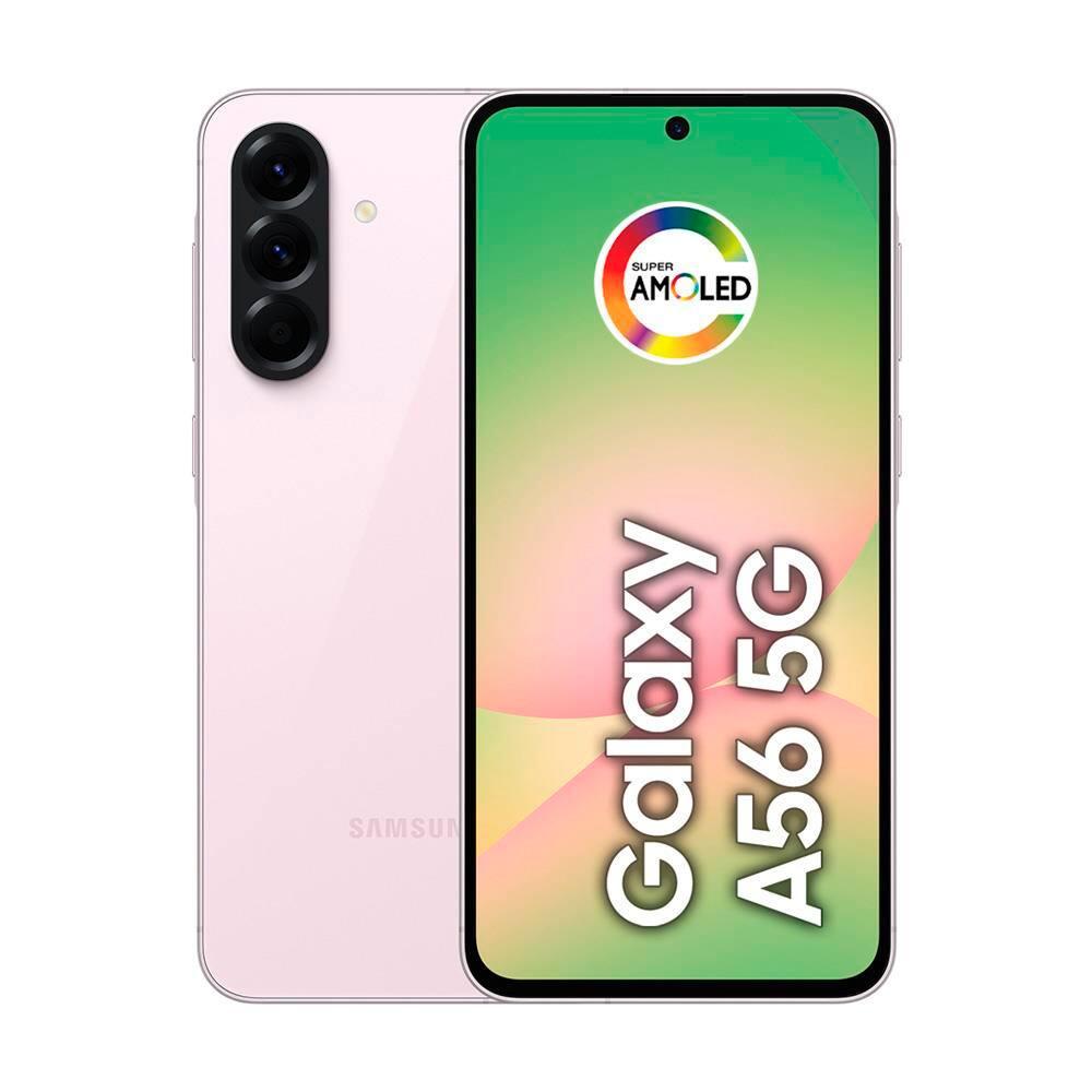 Smartphone Samsung Galaxy A56 5G Rosa 256GB, 8GB RAM, Câmera Tripla 50MP, Tela 6.7", IP67, NFC e Recursos AI + Galaxy Fit3 Grafite Display de 1.6" - 2