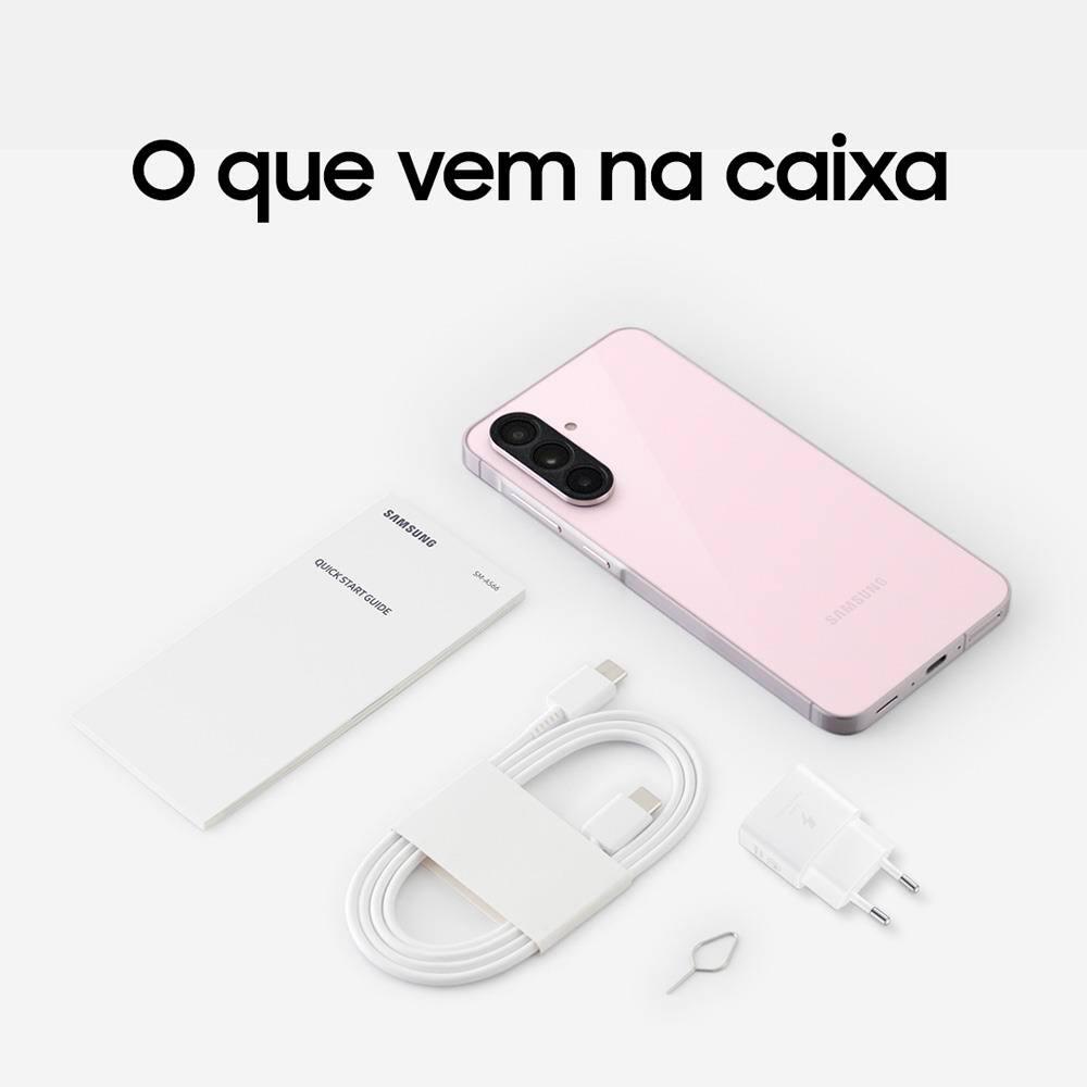 Smartphone Samsung Galaxy A56 5G Rosa 256GB, 8GB RAM, Câmera Tripla 50MP, Tela 6.7", IP67, NFC e Recursos AI + Galaxy Fit3 Grafite Display de 1.6" - 4